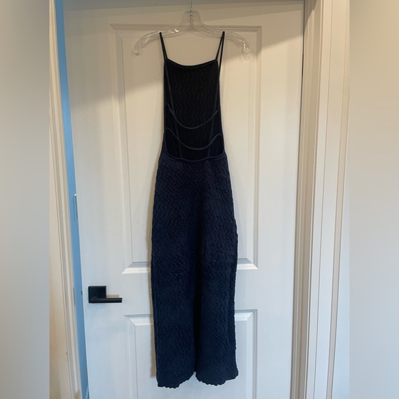 Jacquemus Navy Textured Backless Dress - Picture 5 of 6